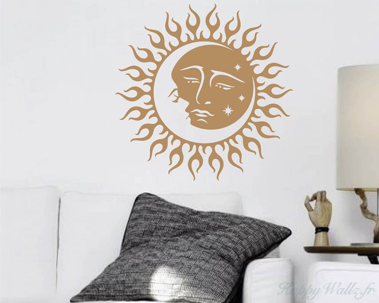 Sticker Soleil Et Lune Sticker Soleil Et Lune
